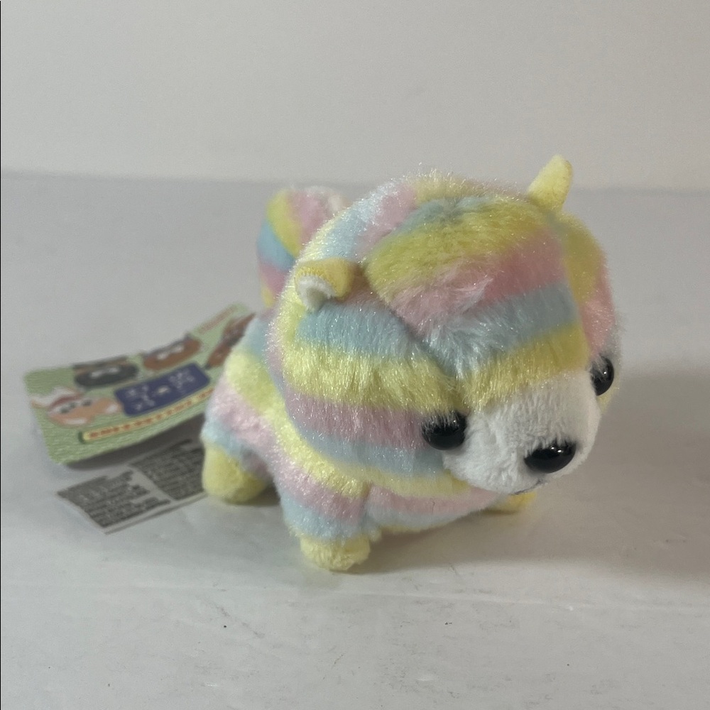 Muse Mameshiba San Kyodai Multicolor Striped Dog Stuffed Animal